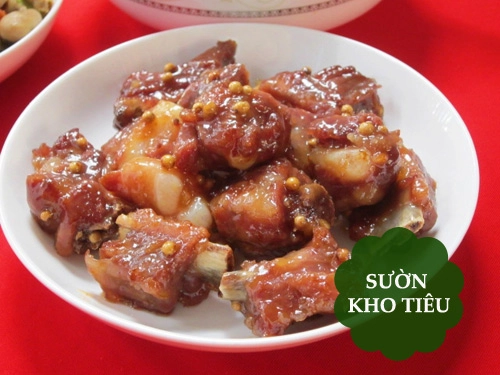 Sườn kho tiêu bao tử cá ba sa xào dưa hấp dẫn cơm chiều - 2
