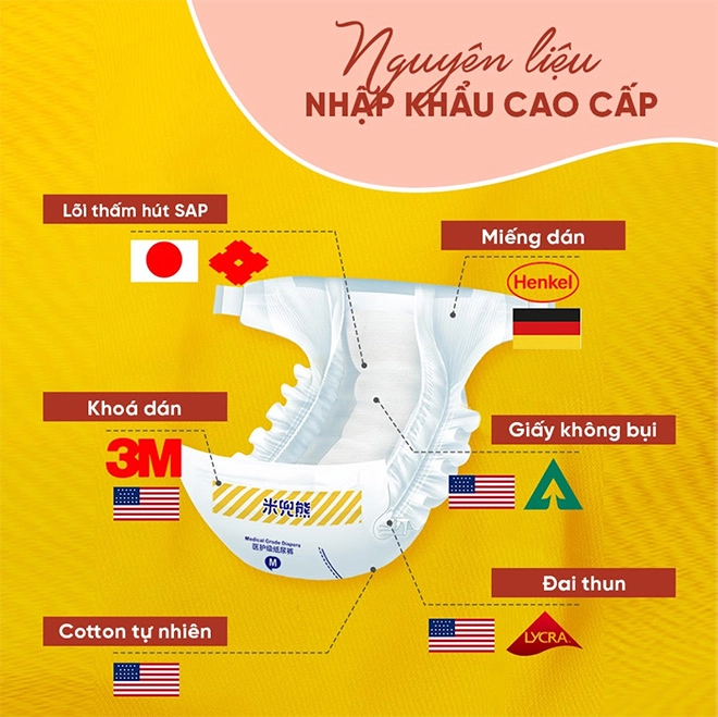 Tã bỉm trẻ em midday bear - bỉm ngoại chất lượng cho người việt - 2