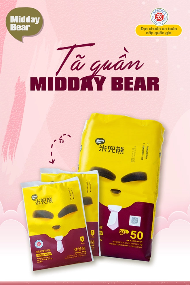 Tã bỉm trẻ em midday bear - bỉm ngoại chất lượng cho người việt - 5
