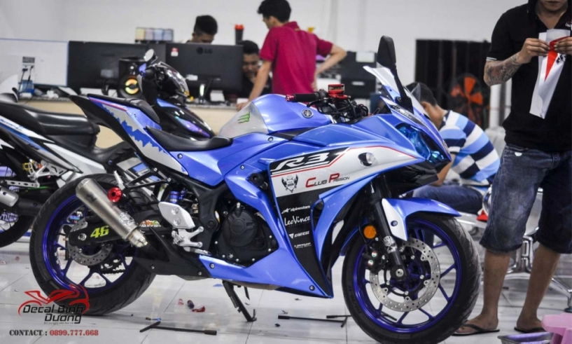 Tem xe yamaha yzf r3 cao cấp siêu sang chảnh mất 12 tiếng đề hoàn thành - 1