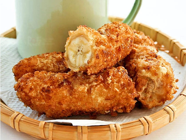 Ăn vặt với chuối bọc bột chiên - 4