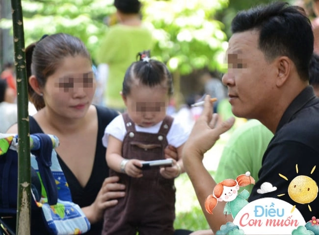 bố ơi đừng hút thuốc lá nữa con khó thở quá - 2