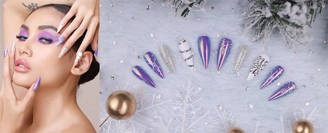 Cùng pang mỹ nguyên siêu mẫu võ hoàng yến tạo trend nail cho giáng sinh 2020 - 3