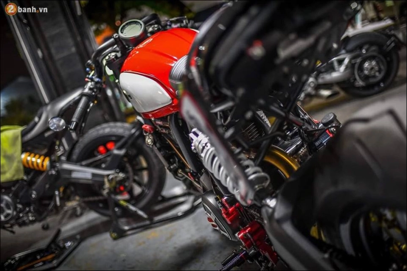 Ducati scrambler cafe racer quái vật hình thành tại xưởng độ mugello - 11