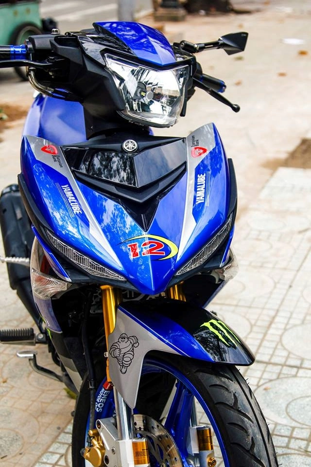 Exciter 150 độ đẹp với bộ cánh movistar đặc trưng của đội đua yamaha factory racing - 2