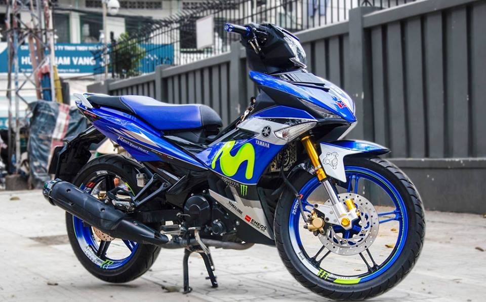 Exciter 150 độ đẹp với bộ cánh movistar đặc trưng của đội đua yamaha factory racing - 5