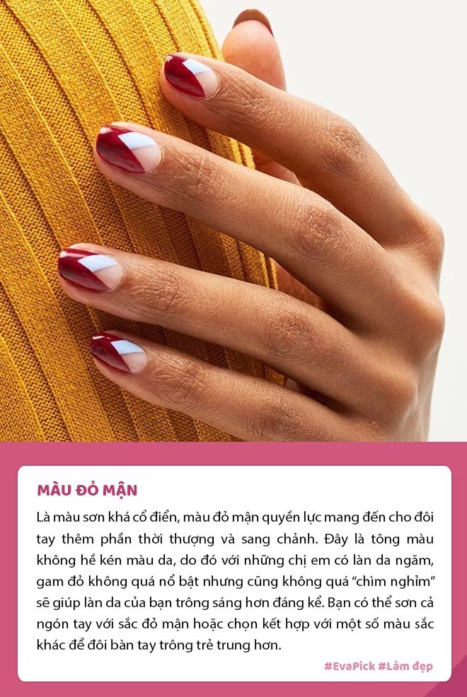 Gọi tên những màu nails dành cho da ngăm sơn lên một chốc bàn tay sáng bừng - 1