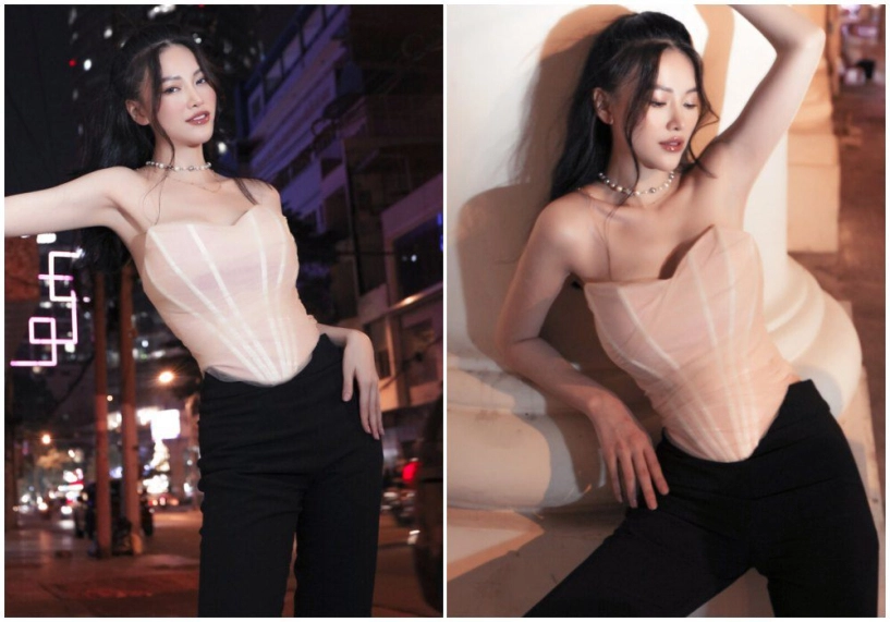 Hoa hậu phương khánh diện áo corset khoe số đo body triệu đô đố ai ngắm mà không say - 9
