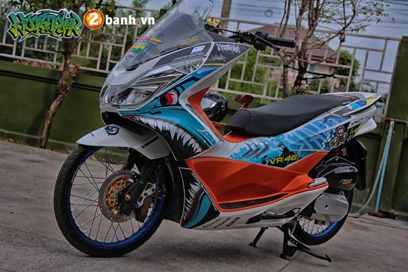 Honda pcx độ cực chất với phong cách cá mập xé gió của biker nước bạn - 4