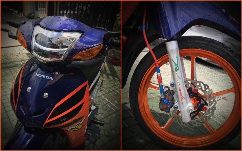 Honda wave độ sang chảnh với đồ hiệu trong phong cách repsol - 1