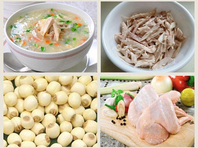 Hướng dẫn cách nấu cháo gà ác hạt sen cho bé ăn dặm - 2