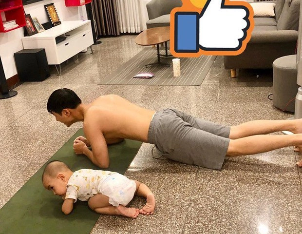 Khi bố v-biz cởi trần chăm con kim lý làm mẹ bỉm mê tít chồng lan khuê không kém - 10