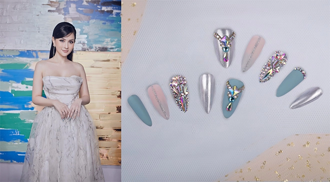 Những mẫu nail đẹp mắt của pang mỹ nguyên trong show thời trang trần hùng - 5