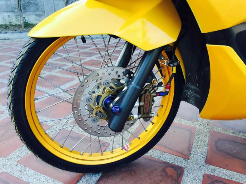 Pcx 150 độ tone vàng chói lóa của biker xứ sở chùa vàng - 5