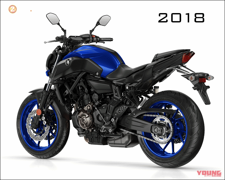 So sánh về sự thay đổi giữa thiết kế yamaha mt-07 2018 vs mt-07 2017 - 5