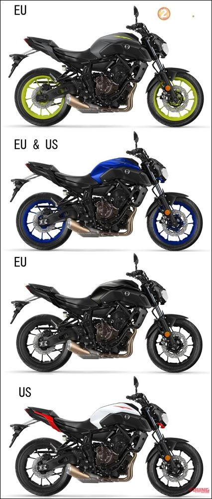 So sánh về sự thay đổi giữa thiết kế yamaha mt-07 2018 vs mt-07 2017 - 6