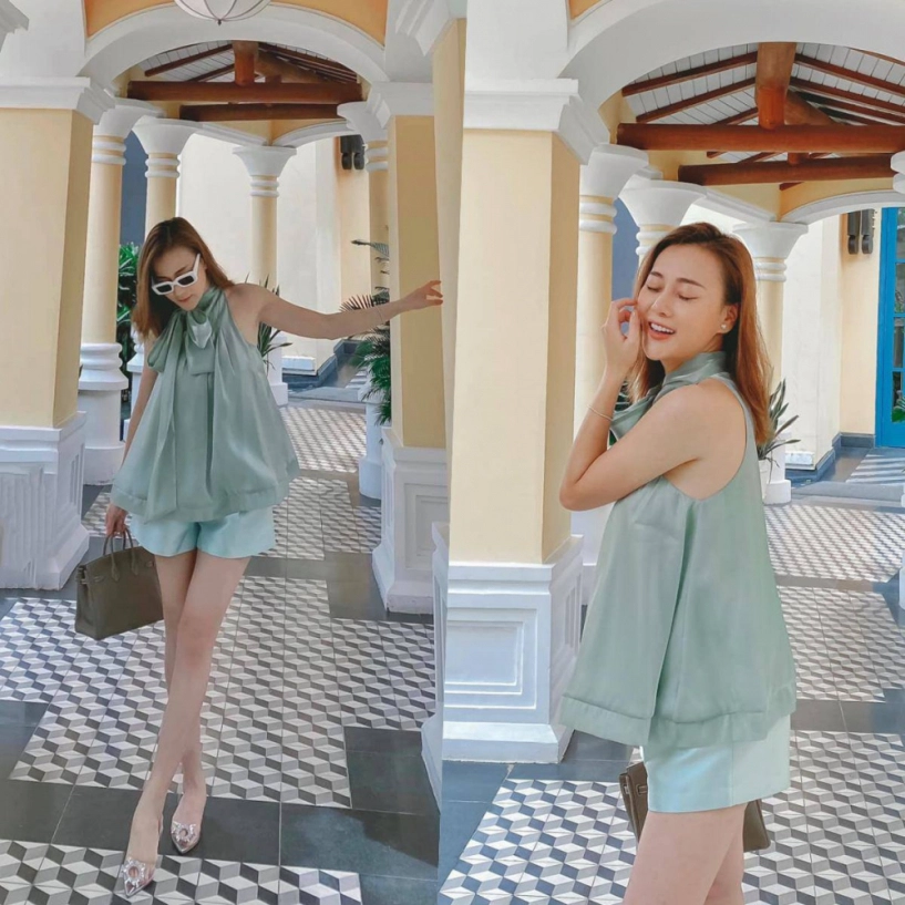 Thừa nhận tăng cân tròn xoe phương oanh chơi chiêu lên đồ giấu dáng mũm mĩm - 5