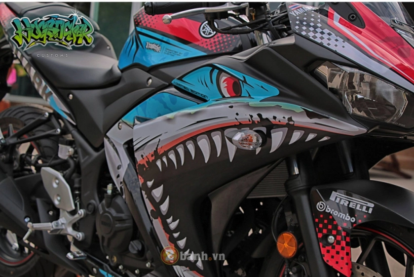 Yamaha r3 thoát xác đầy ấn tượng với diện mạo mới mang tên angry shark - 1