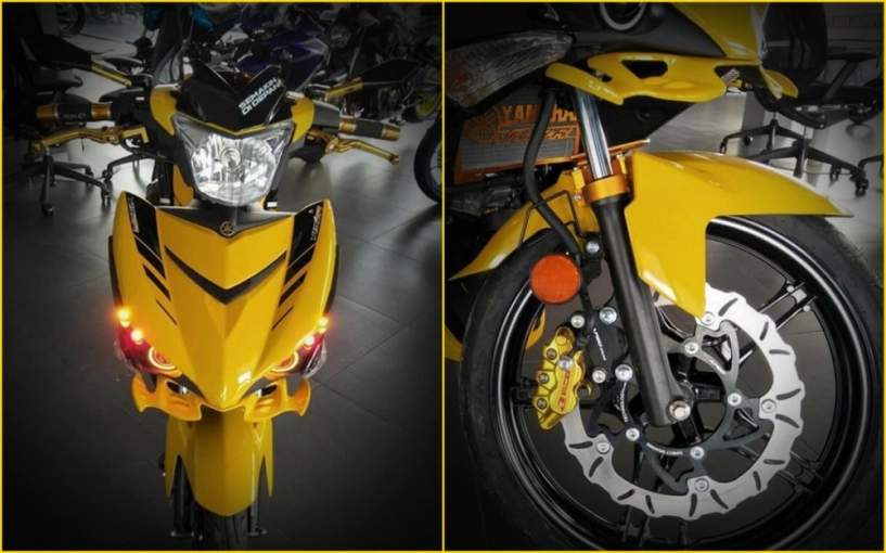 Yamaha y15zr độ nổi bật với sắc vàng cá tính của biker nước bạn - 1