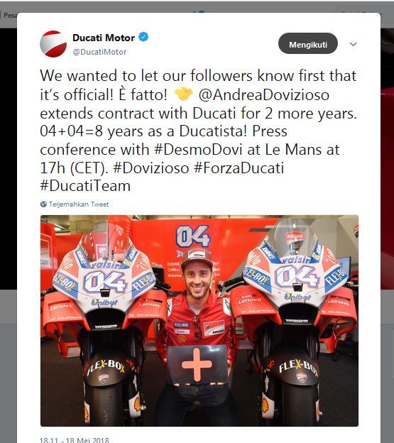 Andrea dovizioso tay đua duy nhất thuần hóa được desmodovi gia hạn thành công đến motogp 2020 - 3