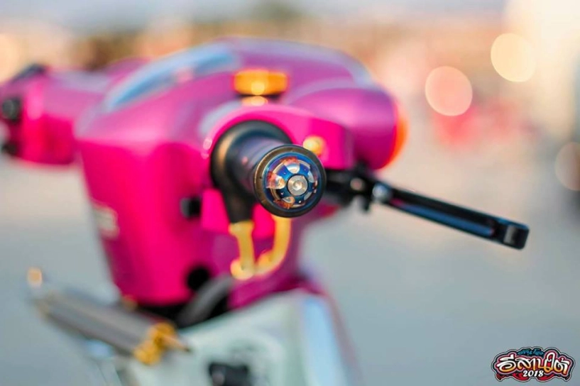 báo hồng super cub độ cực đáng yêu của biker nước bạn - 3
