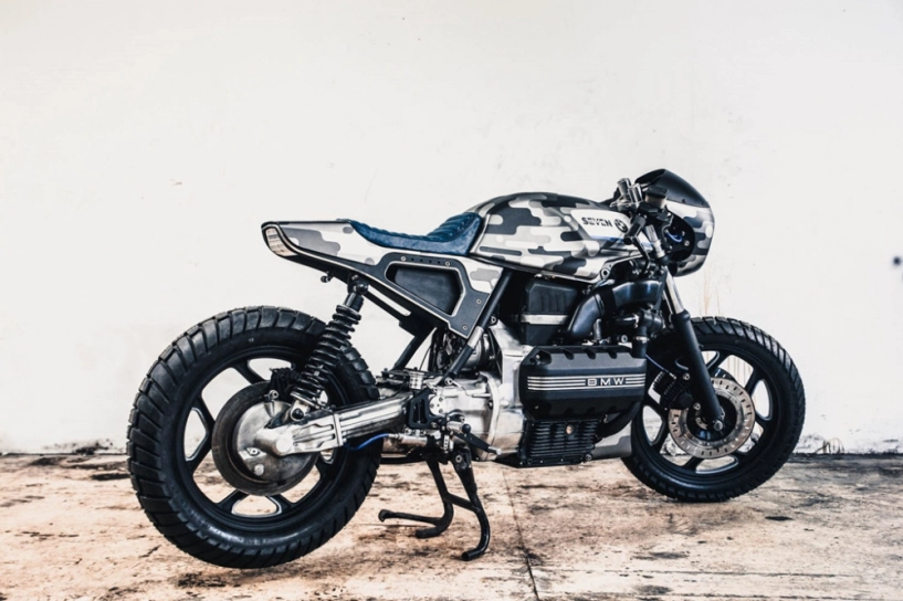 Bmw k100 cafe racer mang phong cách đậm chất quân đội - 4