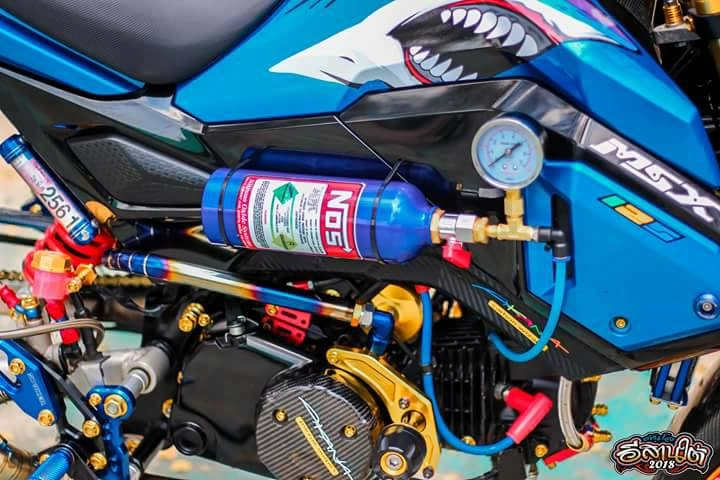 Cá mập msx 125 độ siêu đỉnh với loạt đồ chơi đắt giá của biker thailand - 5