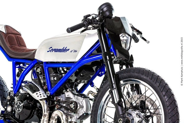 Ducati scrambler bản độ mang tên al13 blue đến từ moto puro - 3