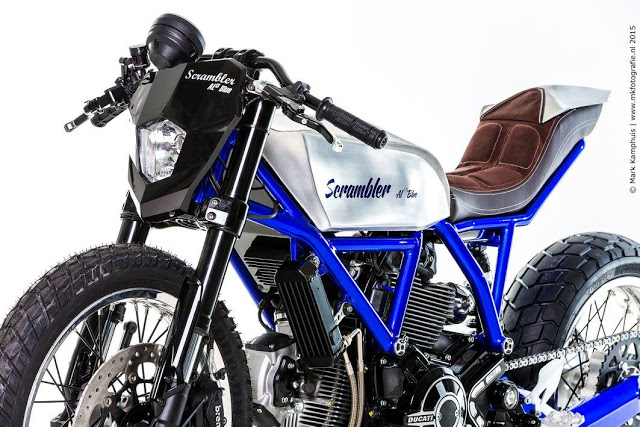 Ducati scrambler bản độ mang tên al13 blue đến từ moto puro - 5