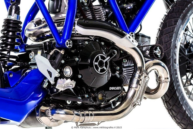 Ducati scrambler bản độ mang tên al13 blue đến từ moto puro - 7