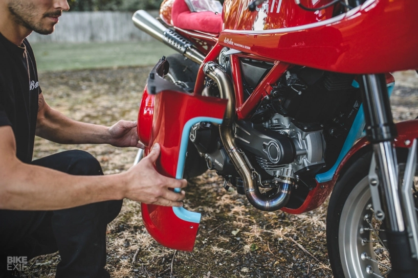 Ducati scrambler racer bản độ tuyệt phẩm theo phong cách siêu xe ferrari 250lm - 10