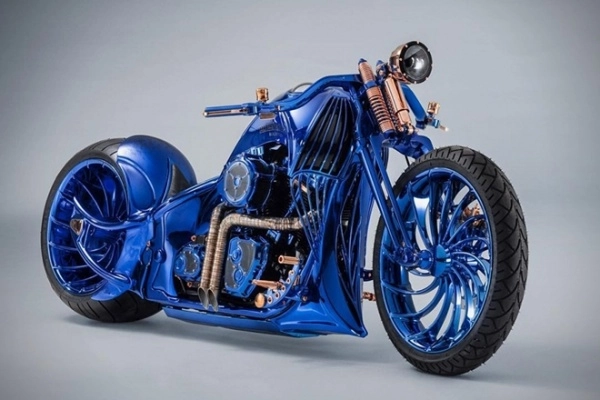 Harley davidson blue edition bản độ đắt nhất thế giới - 1