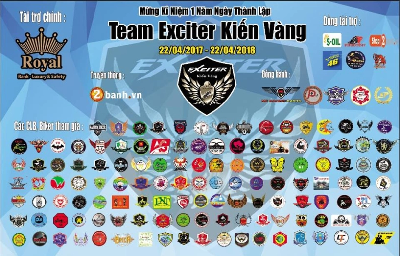 Hơn 500 biker đổ về sài gòn mừng team exciter kiến vàng tròn i tuổi - 1