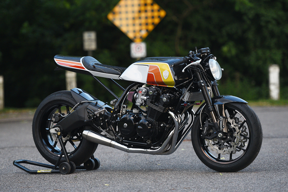 Honda cb900f bản độ cafe racer mang tên the evil twin - 1