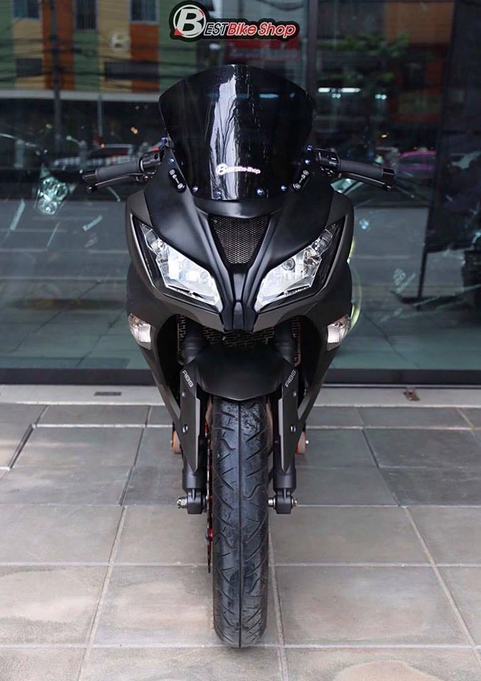 Kawasaki ninja 300 độ kịch độc với thân hình matte black - 3