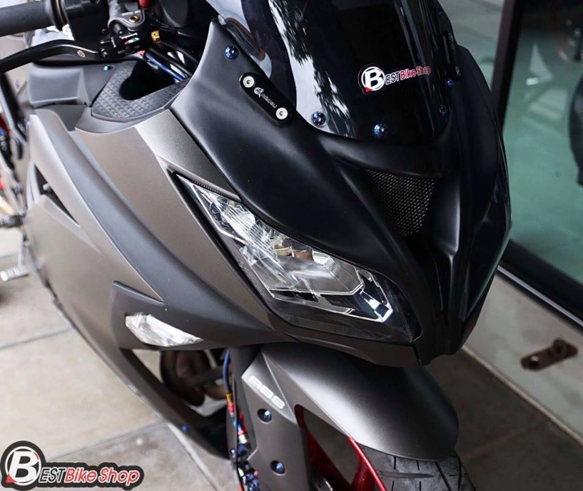 Kawasaki ninja 300 độ kịch độc với thân hình matte black - 4