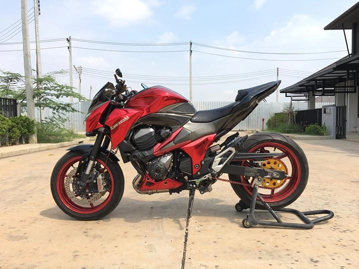 Kawasaki z800 độ cực chất bên version đỏ crom - 1