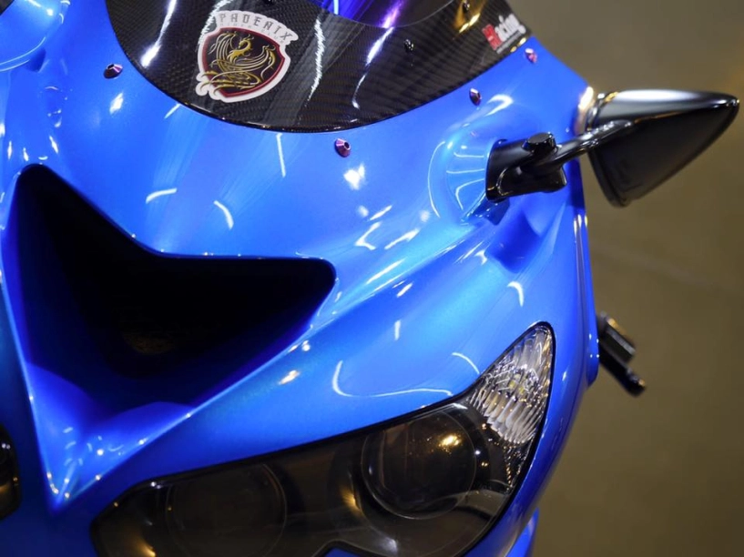 Kawasaki zx-14r hà mã hung tợn qua version race blue - 3