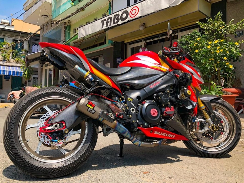 Suzuki gsx-s1000 gao đỏ lạnh lùng bên dàn chân hàng hiệu - 7