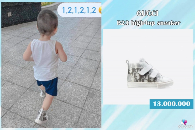 Tập thể dục quý tử nhà lan khuê được bố mẹ sắm hẳn đôi giày 13 triệu mang cho êm - 3