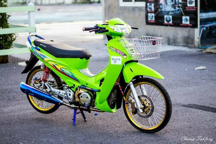 Wave 125i độ xa lánh với tone màu xanh lá của biker xứ chùa vàng - 2