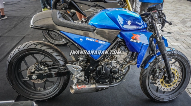 Bât ngưa trươc gsx-r150 đô phong cach cafe racer siêu chât - 3