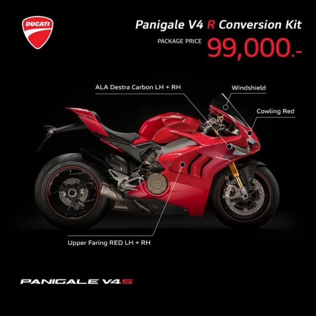 Ducati panigale v4 độ thành v4 r với gói trang bị panigale v4 r conversion kit - 1