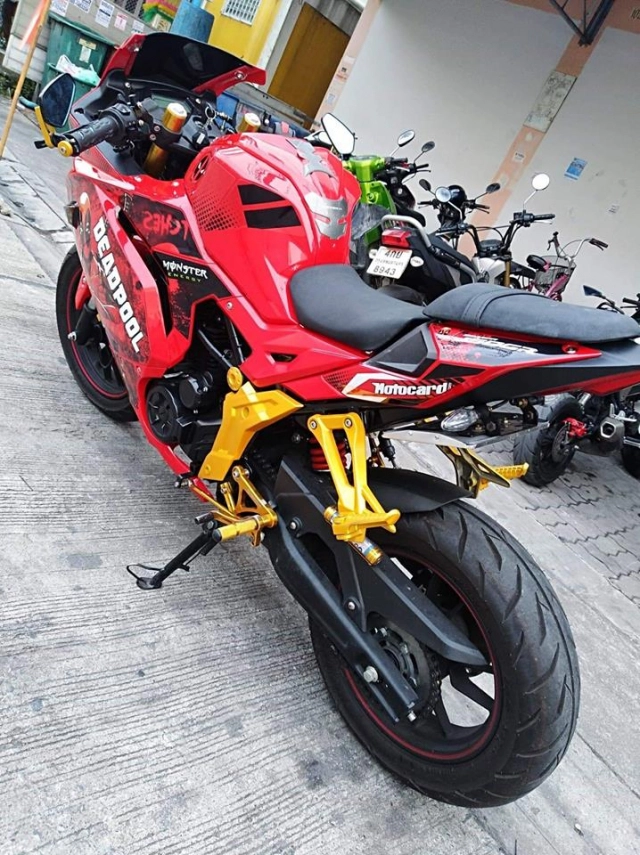 Gpx 150 gr đô lây lôi vơi phong cach deadpool cua biker nươc ban - 7