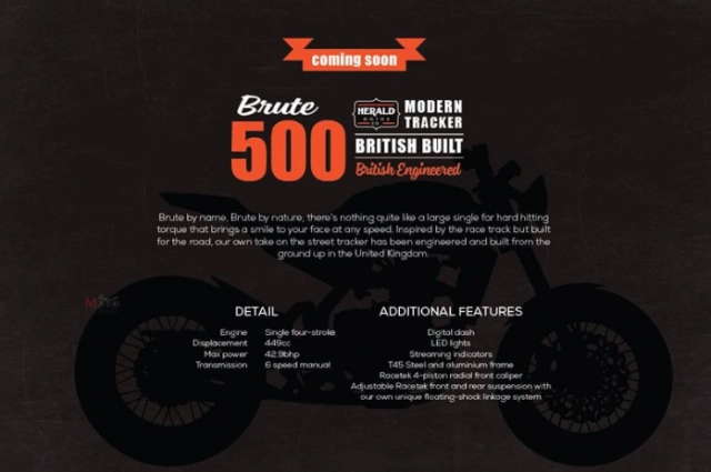 Herald brute 500 street concept mẫu xe lắp ráp 100 từ anh quốc khá lôi cuốn các tay mê xe cổ - 1
