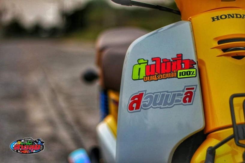 Honda cub độ với option đồ chơi kiểng giá trị của biker thailand - 1