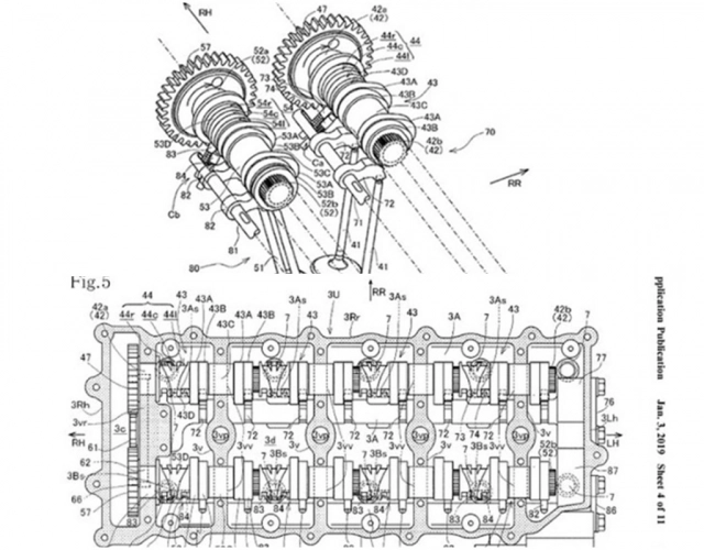 Honda hé lộ bảng thiết kế van biến thiên-vtec mới có được áp dụng cho cbr1000rr mới - 1