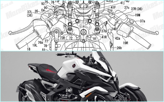 Honda neo wing được hé lộ bảng thiết kế hệ thống trợ lực tay lái cao cấp - 1