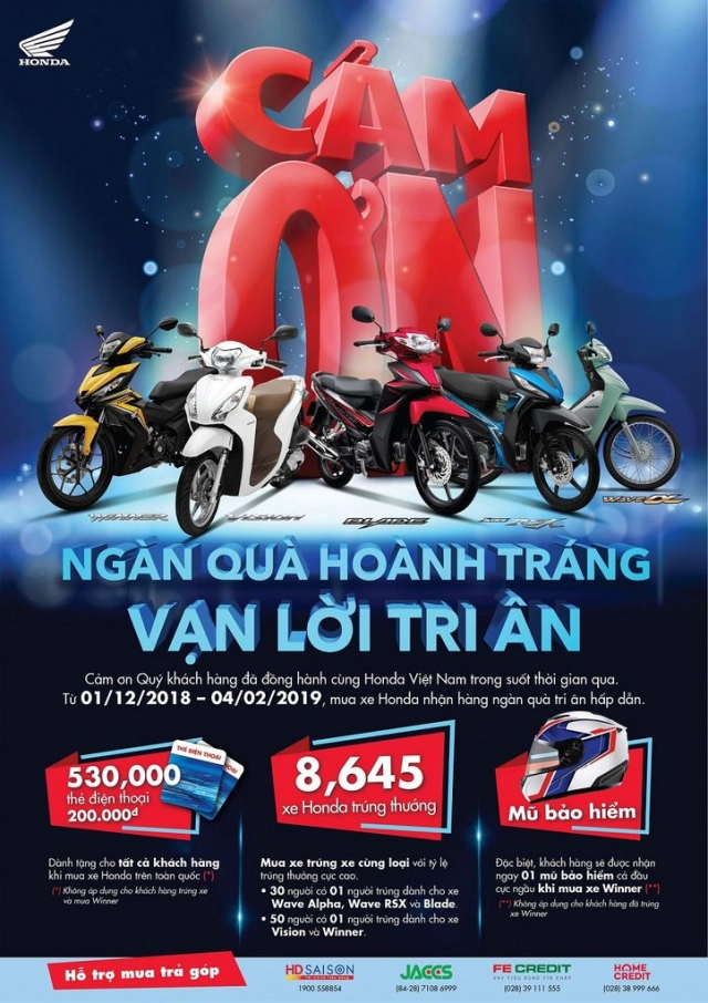 Honda tri ân khách hàng với chương trình ngàn quà hoành tráng vạn lời tri ân - 2