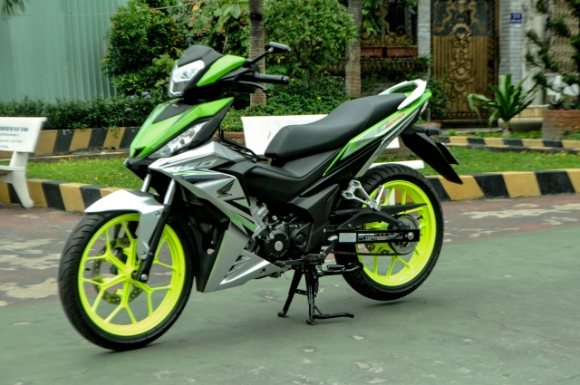 Honda winner xanh - bạc phối mâm dạ quang của 1 biker hcm - 2